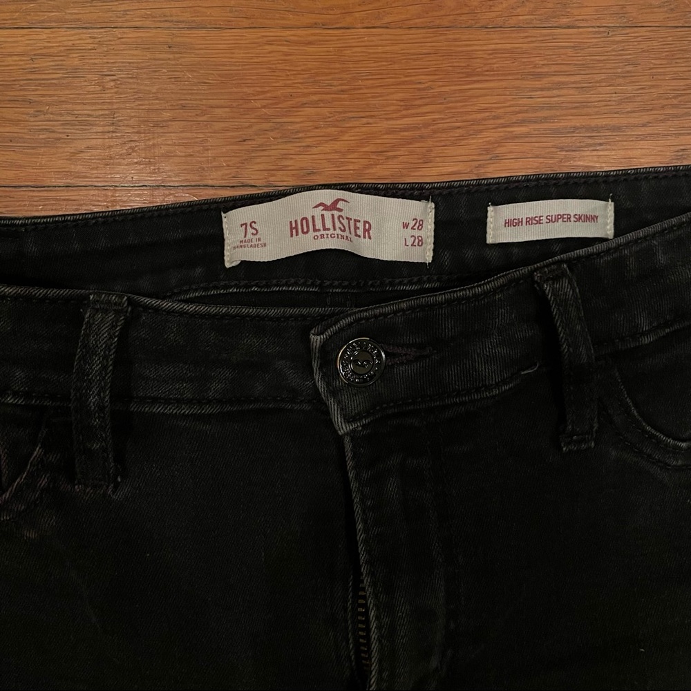 Black High Waist Skinny Jeans Hollister